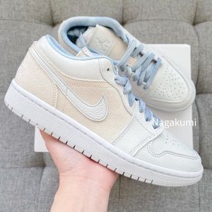 ๐ค๐ nike air Jordan 1 low off white pastel blue Paris shoes